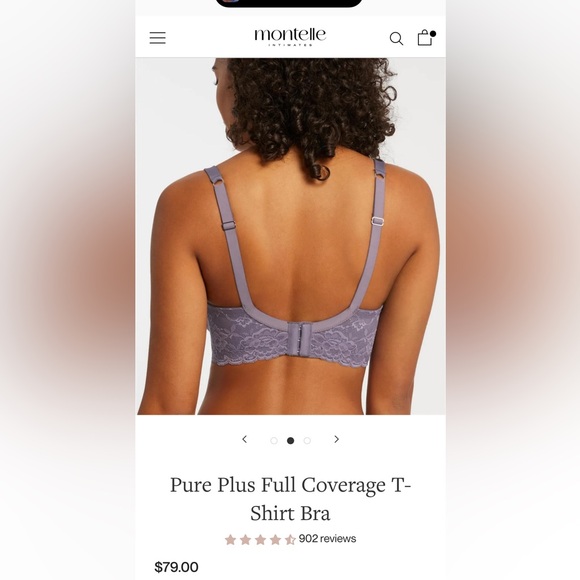 NWT Montelle Intimates pure plus bra. 36F - Picture 6 of 7
